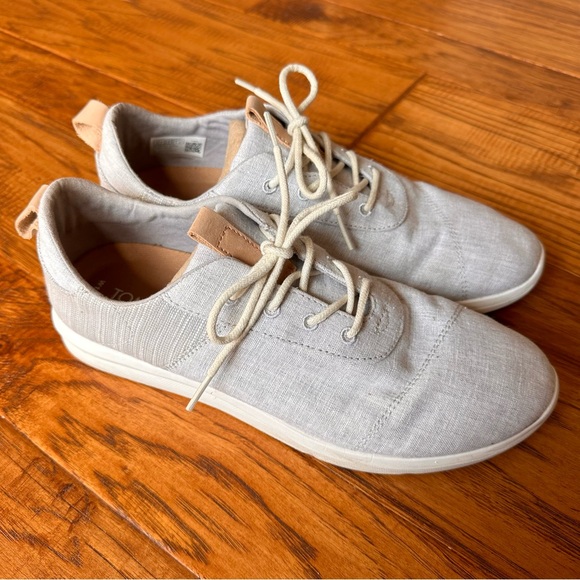 TOMS Cabrillo Sneaker Drizzle Gray Chambray Size 10 - Picture 2 of 6
